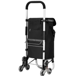 Packaway 40 liter boodschappentrolley met 6 wielen - Black