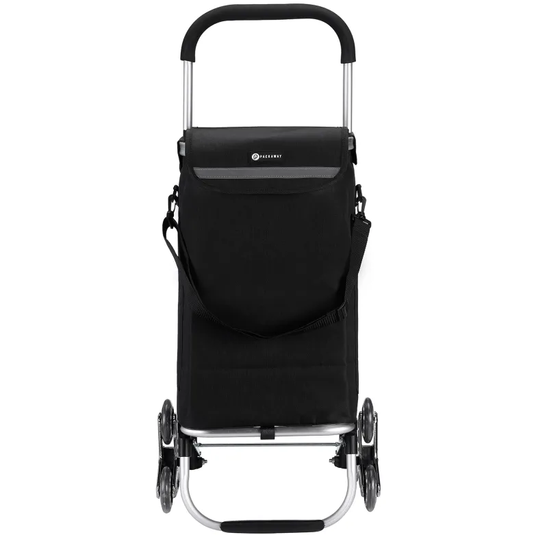 Packaway 40 liter boodschappentrolley met 6 wielen - Black