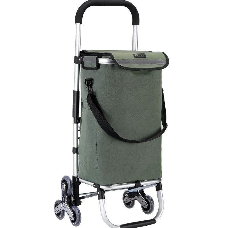Packaway 40 liter boodschappentrolley met 6 wielen - Green
