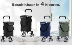 Packaway 40 liter boodschappentrolley met 6 wielen - Green