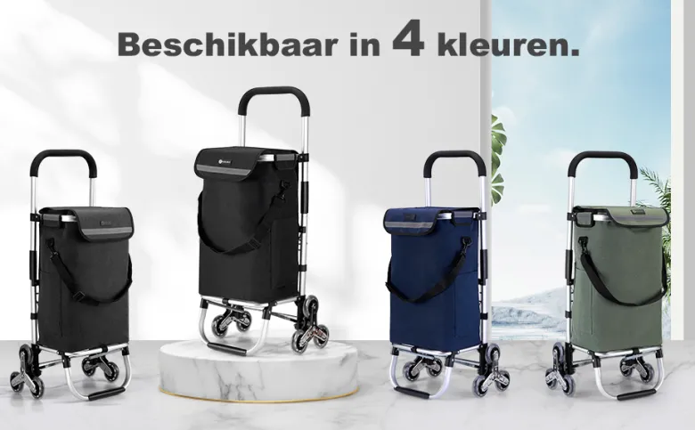 Packaway 40 liter boodschappentrolley met 6 wielen - Green