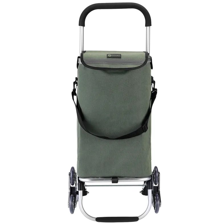 Packaway 40 liter boodschappentrolley met 6 wielen - Green