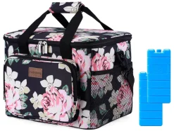 Packaway 15 liter geïsoleerde koeltas - Black Flower