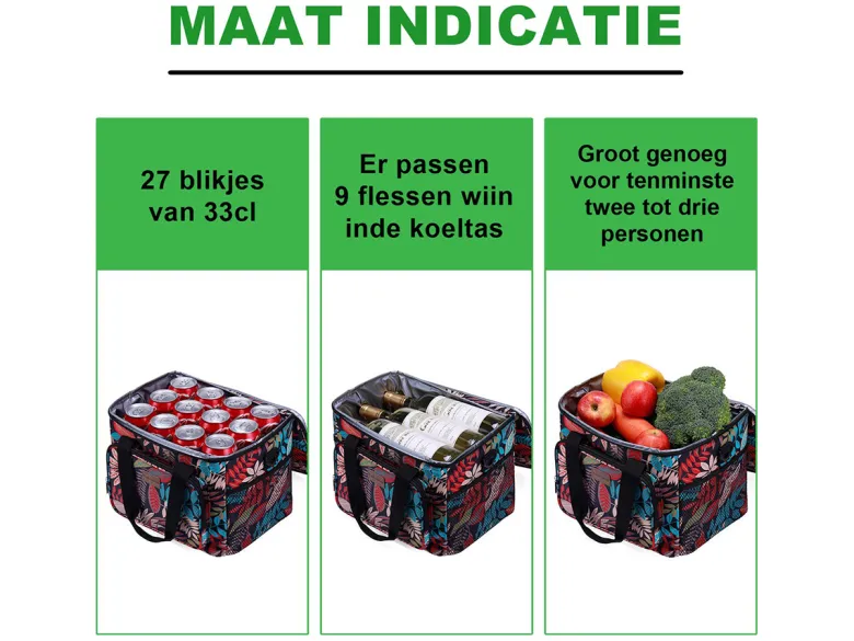 Packaway 15 liter geïsoleerde koeltas - Jungle