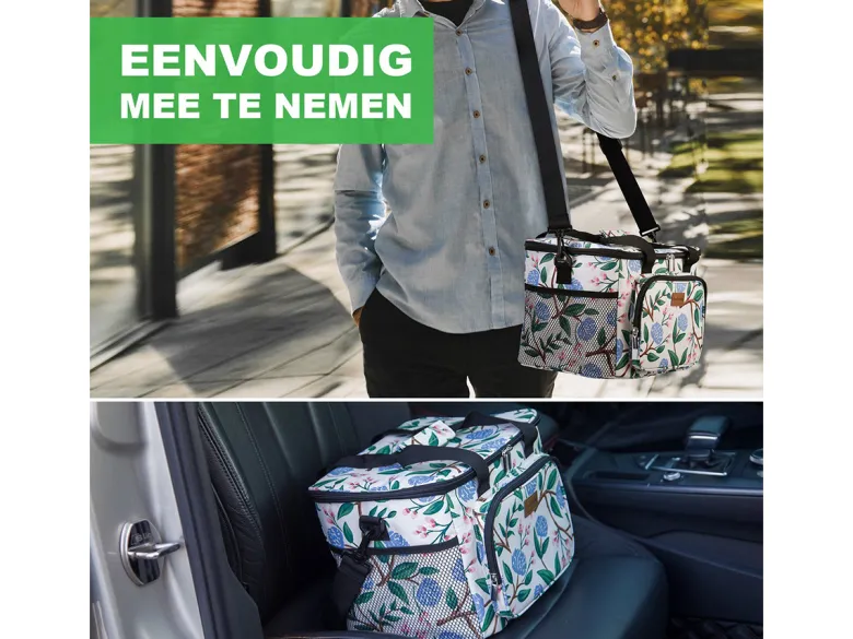 Packaway 15 liter geïsoleerde koeltas - White Flower