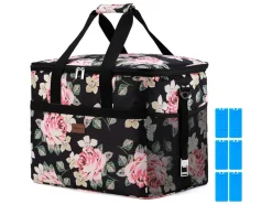 Packaway 40 liter geïsoleerde koeltas - Black Flower