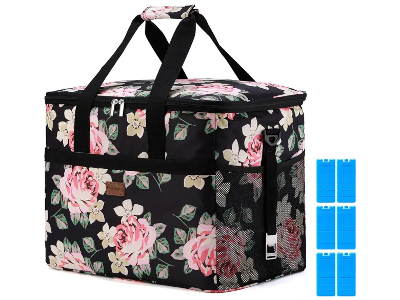 Packaway 40 liter geïsoleerde koeltas - Black Flower