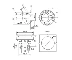 Pantheratec Eroni Push Lock kastslot - Chrome