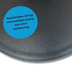 Parasolvoet rond - massief beton - 19kg
