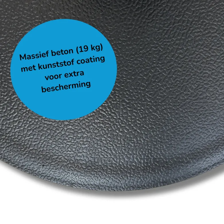 Parasolvoet rond - massief beton - 19kg