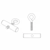 040parts 7 mm railstopper met schroefoog - set van 2