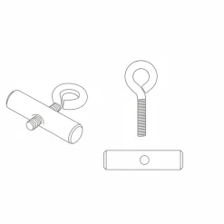 040parts 7 mm railstopper met schroefoog - set van 2