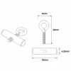 040parts 5 mm railstopper met schroefoog - Set van 2