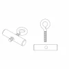 040parts 10 mm railstopper met schroefoog - Set van 2
