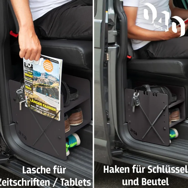 040 Parts passagierszijde VW T5–T6.1 schoenenrek - Black