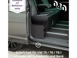 040 Parts passagierszijde VW T5–T6.1 schoenenrek - Black