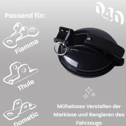 040Parts Zuignap luifelhouder - VW T5 T6 T7