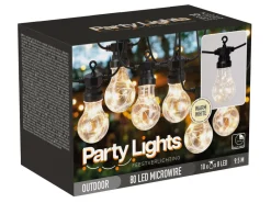 Party Lights transparante peervormige lichtslinger - warm white