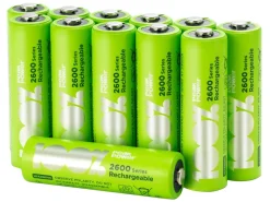 100%PeakPower set van 12 AA Oplaadbare batterijen