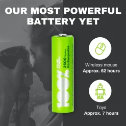 100%PeakPower set van 12 AA Oplaadbare batterijen