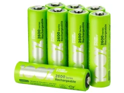 100%PeakPower set van 8 AA Oplaadbare batterijen