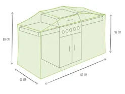 Perel BBQ beschermhoes - 80x145x60cm
