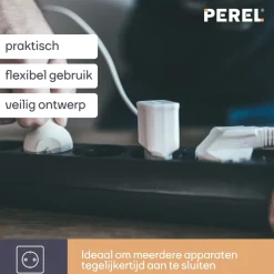 Perel EBP10N 10-voudige stekkerdoos met schakelaar - 1,5 meter