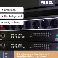 Perel EBP08PDU-G 8-weg stekkerdoos met schakelaar - 2,15 meter