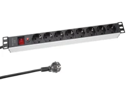 Perel EBP08PDU-G 8-weg stekkerdoos met schakelaar - 2,15 meter