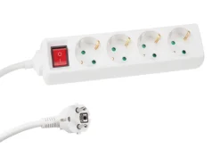 Perel EB4S-G 4-voudige stekkerdoos met schakelaar - 1,5 meter