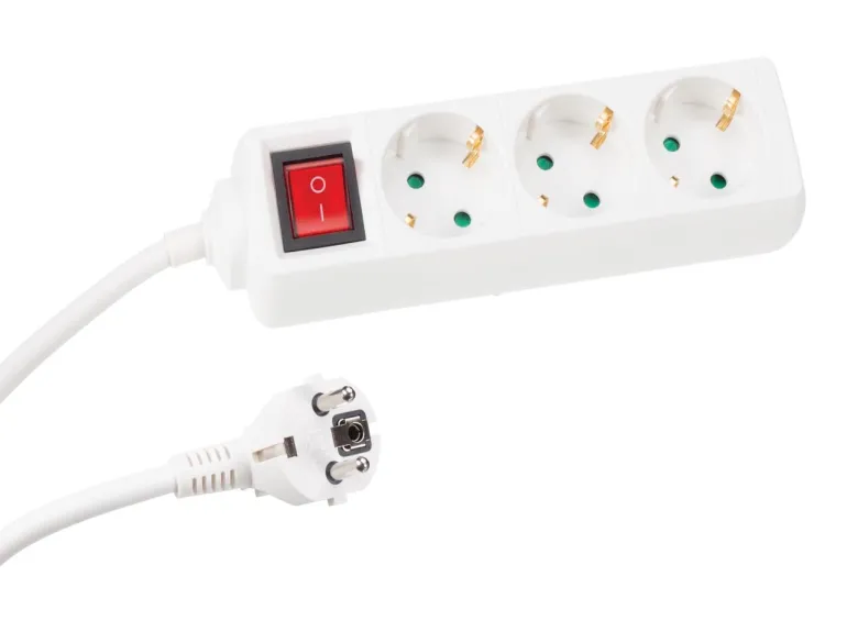 Perel EB3S-3-G 3-voudige stekkerdoos met schakelaar - 3 meter