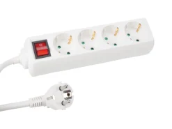 Perel EB4S-3-G 4-voudige stekkerdoos met schakelaar - 3 meter