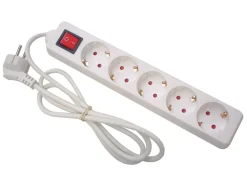Perel EB5S-G 5-voudige stekkerdoos met schakelaar - 1,5 meter