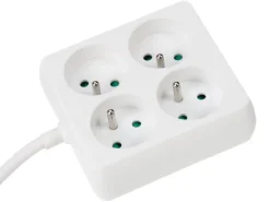 Perel EB22 4-voudige stekkerdoos - 1,5 meter