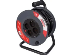 Perel ECR25N2-G 4-voudige kabelhaspel - 25 meter