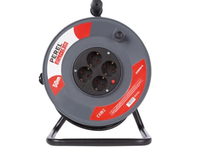 Perel ECR50N-G 4-voudige kabelhaspel - 50 meter