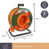 Perel EGCR50N2 1-voudige kabelhaspel - 50 meter