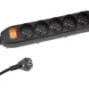 Perel EWS5B 5-voudige stekkerdoos met schakelaar - 1,5 meter