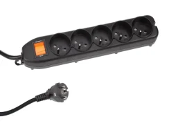 Perel EWS5B 5-voudige stekkerdoos met schakelaar - 1,5 meter