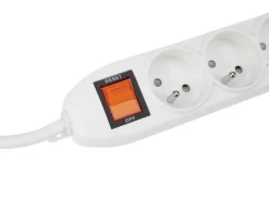 Perel EWS6W 6-voudige stekkerdoos met schakelaar - 1,5 meter