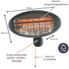 Perel PHW2000 hangende terrasverwarmer - 2000 watt