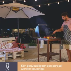 Perel PHW2000 hangende terrasverwarmer - 2000 watt