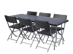 Perel 180 x 75 cm zwarte vouwtafel