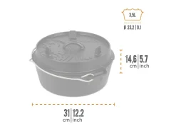 Petromax Dutch Oven gietijzeren pan - FT4.5-T
