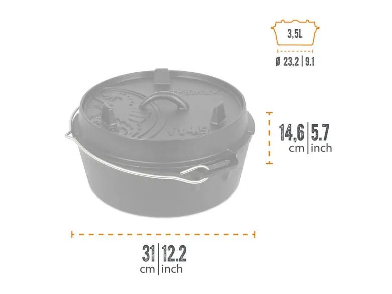 Petromax Dutch Oven gietijzeren pan - FT4.5-T