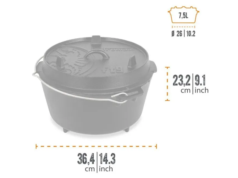 Petromax Dutch Oven gietijzeren pan - FT9-T