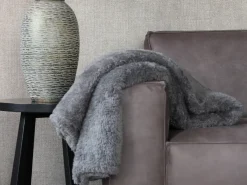 PHLOX Teddy 130 x 170 cm plaid - antraciet grijs