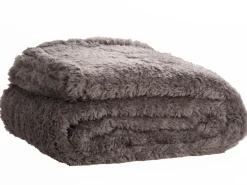PHLOX Teddy 130 x 170 cm plaid - antraciet grijs