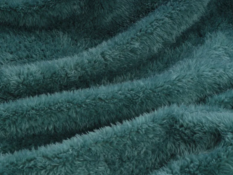 PHLOX Teddy 130 x 170 cm plaid - groen blauw