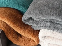 PHLOX Teddy 130 x 170 cm plaid - groen blauw